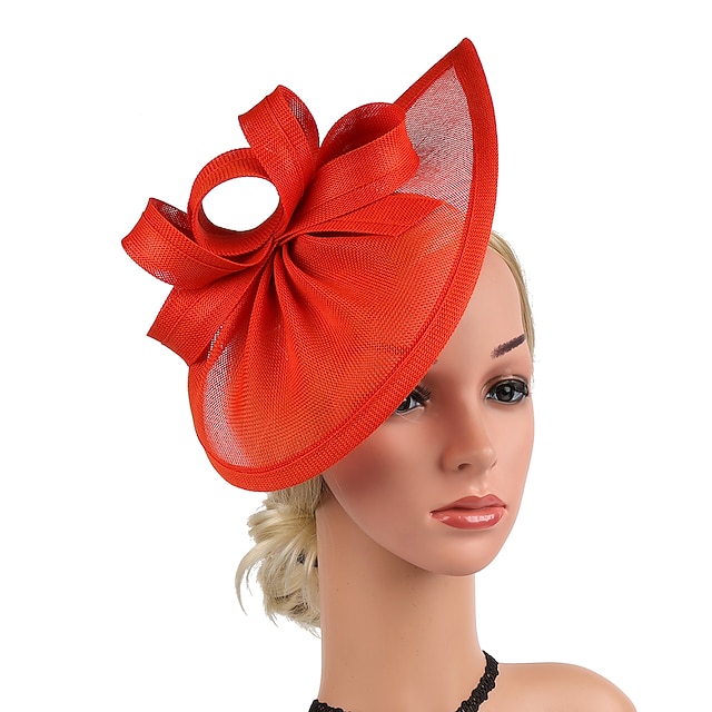 Fascinators Hats Headwear Sinamay Polyester / Polyamide Bowler / Cloche Hat Fedora Hat Veil Hat