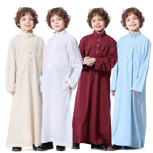  Chlapecké Župan Thobe / Jubba náboženský motiv saúdská arabština arabský muslimský Ramadán Dětské Leotard / Kostýmový overal