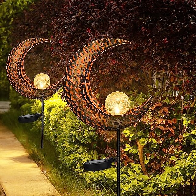Herefun Luci Di Eid Ramadan – 10 LED A Forma Di Mezzaluna, Luce Bianca Calda, Catena 1,65m, A Batteria, Per Decorazione Festa