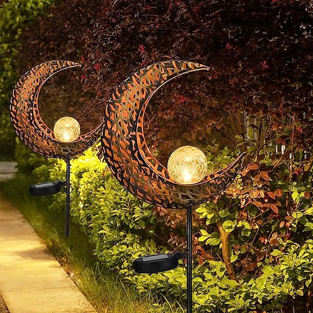 Herefun Luci Di Eid Ramadan – 10 LED A Forma Di Mezzaluna, Luce Bianca Calda, Catena 1,65m, A Batteria, Per Decorazione Festa