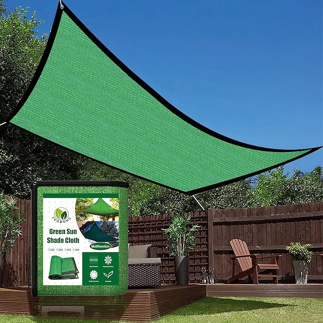  Grünes Sonnenschutztuch, dichtes Sonnenschutznetz, Sonnen- und Schneeschutz für Balkon, Hof, Wohnmobil-Camping