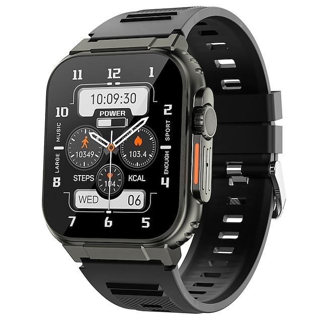  iMosi A70 Slimme horloge 1.96 inch(es) Smart horloge Bluetooth Stappenteller Gespreksherinnering Activiteitentracker Compatibel met: Android iOS Dames Heren Handsfree bellen Waterbestendig