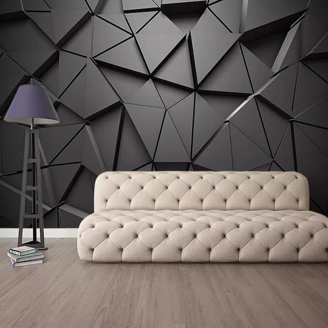  coola tapeter svart tapet väggmålning 3d geometrisk rand som täcker klistermärke avskalning och stick avtagbar pvc/vinyl material självhäftande/häftande krävs väggdekor för vardagsrum kök badrum