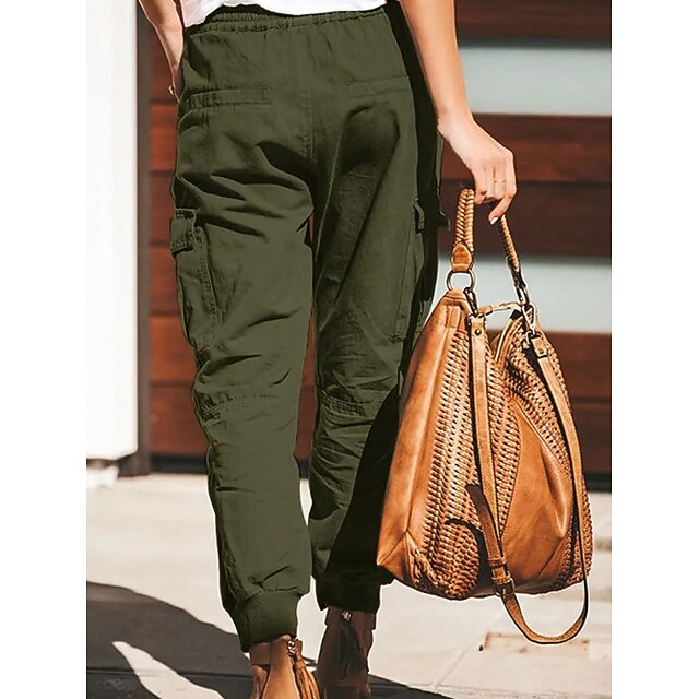 Women's Cargo Pants Pants Trousers Baggy Cuffed Cargo Drawstring Baggy