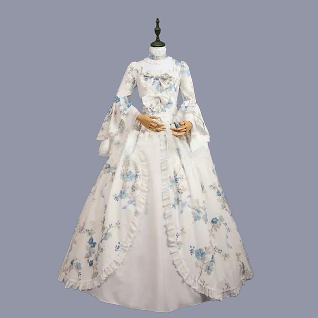  Rokoko Victoriansk Vintage klänning Balklänning Maria Antonietta Brudkläder Dam Maskerad Karnival Bröllop Fest Klänning
