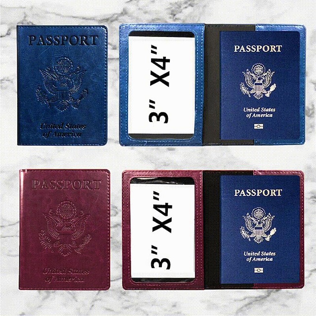 1pc Passport Holder Travel Bag Passport And Vaccine Card Holder Combo Slim Travel Accessories