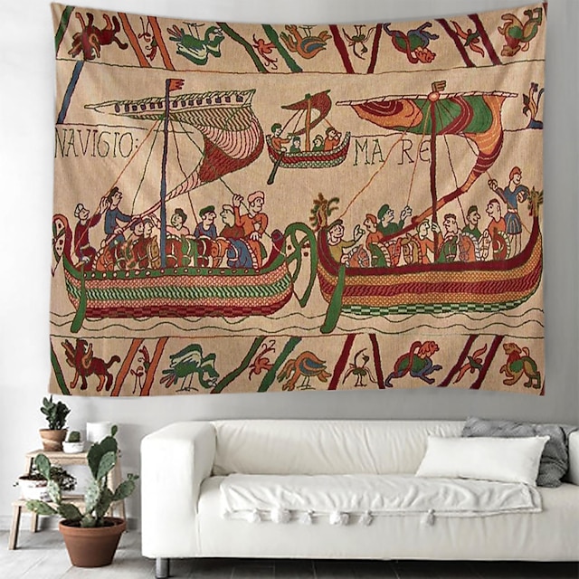  バイユー中世ぶら下げタペストリー壁アート大タペストリー壁画の装飾写真の背景毛布カーテン家の寝室のリビングルームの装飾
