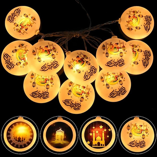  ramadan dekorasjoner lys eid mubarak led string lys 3m 20led måne stjerne slott ramadan dekorasjon til hjemmet hajj ramadan kareem eid al adha eid lanterne gave