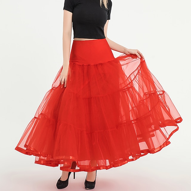  50. léta princezna spodnička obruč sukně tutu pod sukni krinolínová tylová sukně délka ke kotníkům dámská áčková výkonnostní sukně na ples