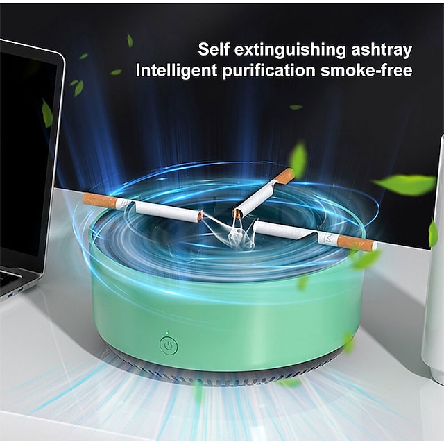  multifunktions askkopp med luftrenarfunktion för att filtrera passiv rök från cigaretter tar bort lukt