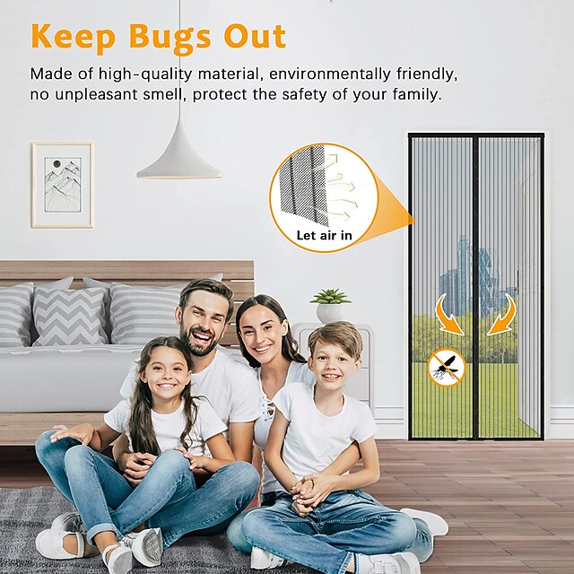 Screen Door Portable, Fly Or Bug Screen Doorway