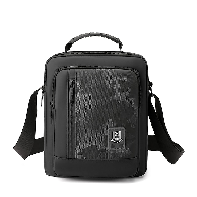  Men's Handbag Crossbody Bag Mobile Phone Bag Polyester Daily Zipper Waterproof Durable Solid Color Black Blue Gray