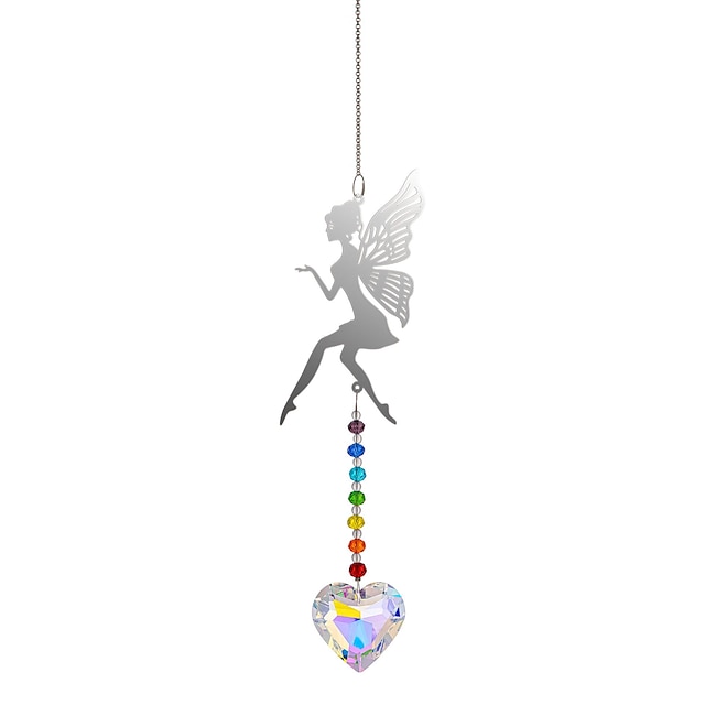  Fairy Angel Pixie Suncatcher Crystal Fantasy Sun Catcher Princess Gift Prism Rear View Mirror Car Charm Rainbow Maker Bridesmaid