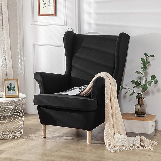 Christmas Stretch Wingback Chair Cover Wing Chair Slipcovers with Seat Cushion Cover