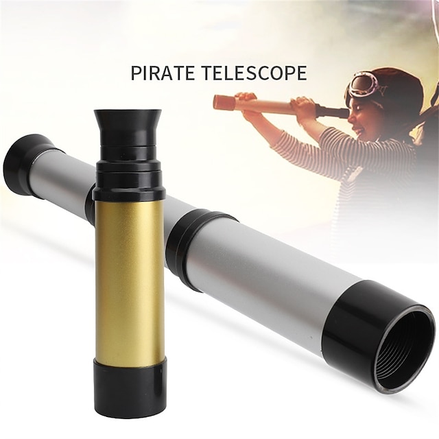  35mm Vintage Handheld Zoomable Monocular Telescope Lightweight Pirate Spyglass Gifts For Kids Children Outdoor Camping Advanture