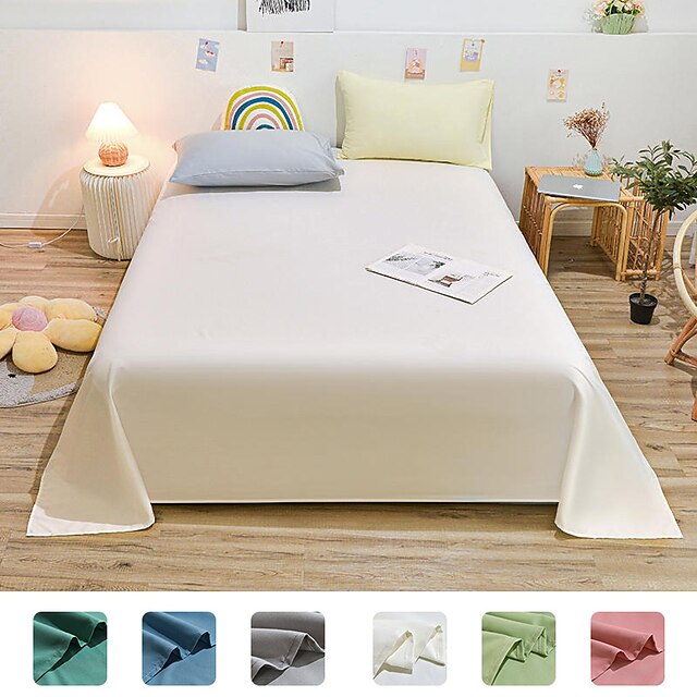  Cotton Bed Sheet Cover Solid Twin Size Bed Sheets Beds Fabric Single Double Sheet Home Sheets for Bed Flat Bed Sheet