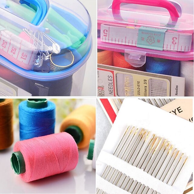 1Set Large Sewing Box Set Household Portable 10 Piece Set Mini Tool