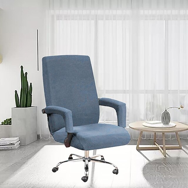  capa de cadeira de escritório elástica capa de cadeira de computador capa de lã moderna e simples capa de cadeira de computador capa de assento de apoio de braço