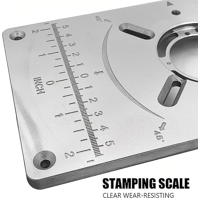 QOXEZY Frästisch Einsatzplatte Aluminium - 24,5x24cm Mit Zentrierloch