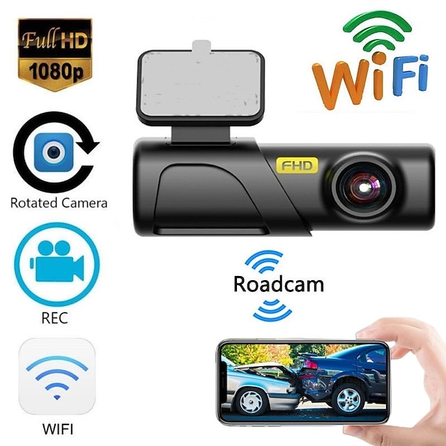  dash cam 1080p 130 fov autós dvr intelligens wifi vezérlés műszerfal kamera felvevő 24 órás parkoló monitor éjjellátó videó felvevővel