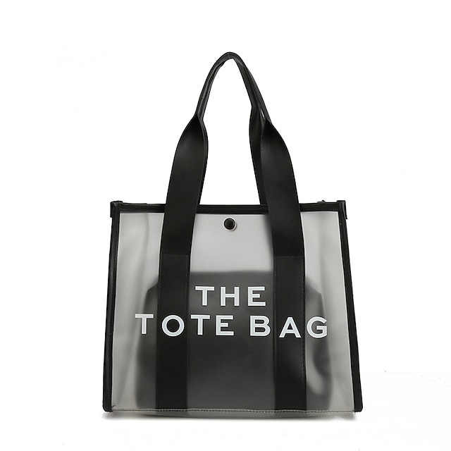  Women's Handbag Bag Set Daily Buckle Waterproof Solid Color Black White