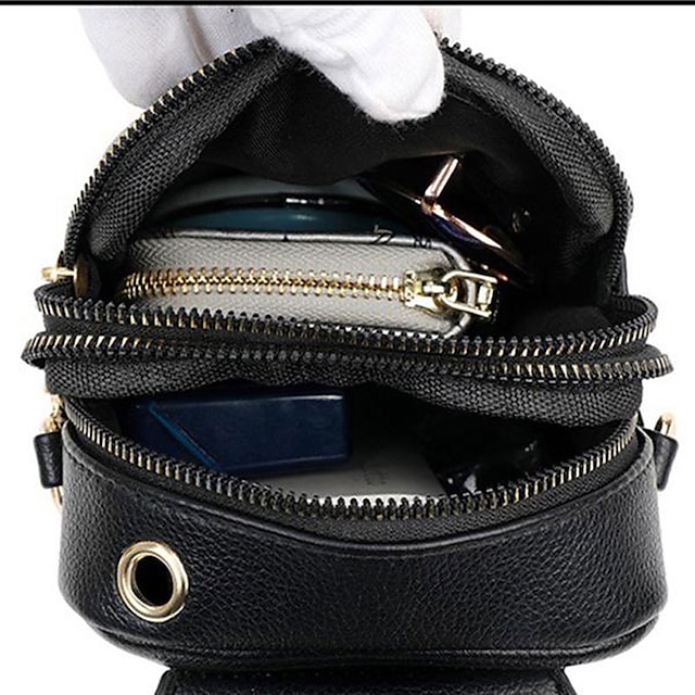 Retro Lozenge Print Mini Crossbody Bag, PU Leather Square Mobile Phone Bag,  Perfect Shoulder Bag For Daily Use