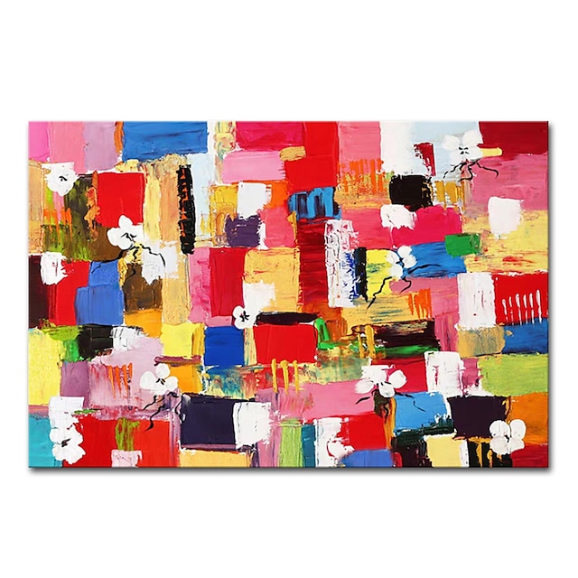  Mintura hecho a mano color block pinturas al óleo sobre lienzo arte de la pared decoración imagen abstracta moderna para la decoración del hogar enrollado sin marco pintura sin estirar