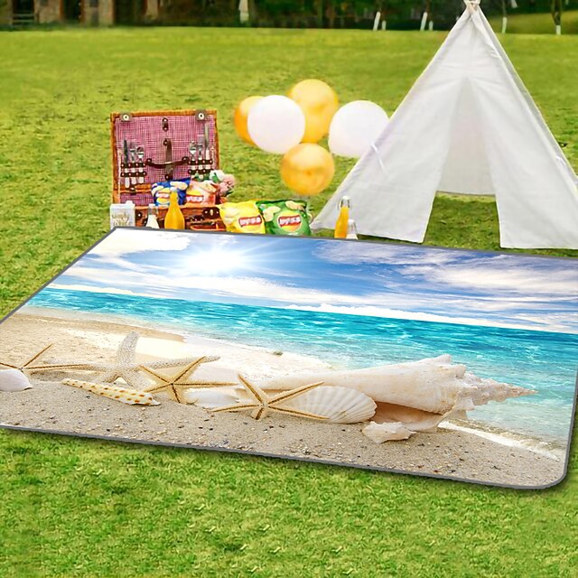  Picnic Blanket Outdoor Beach Banket Suitable For Spring And Summer Camping Beach Park Grass Terrace Waterproof And Sand Resistant