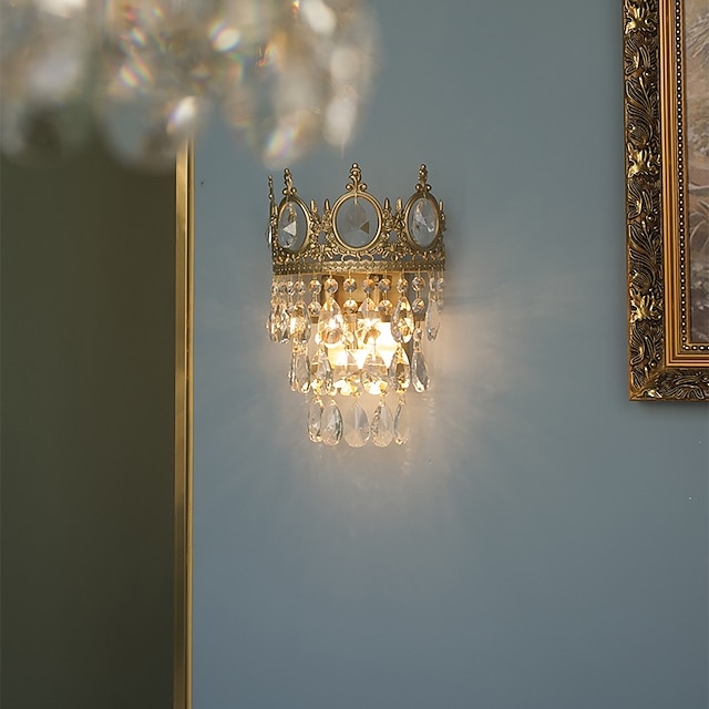  luces de pared de interior de cristal latón led estilo nórdico sala de estar tiendas cafés luz de pared de acero 110-240v