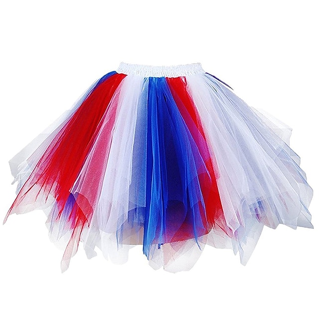  1950s Princesa Sobre la Rodilla Enagua Tutu Debajo de la falda Bailarina de ballet Corte A Mujer Disfraz de carnaval Rendimiento Fiesta de baile Desfile del orgullo Adulto Falda