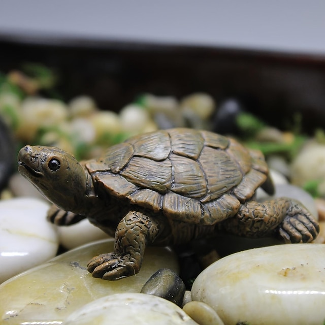 Mini Turtles Miniature Figurines Simulation Small Tortoise Ornament ...