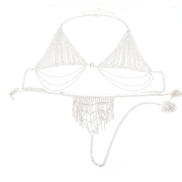 Dance Costumes Exotic Dancewear Pole dance Bra Rhinestone Glitter Metal