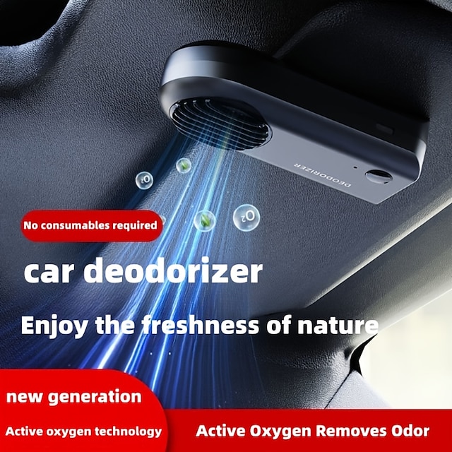  Car Air Purifier USB Rechargeable Air Freshener Ozone Generator Odor Eliminator Smoke Formaldehyde Removal Home Applicances
