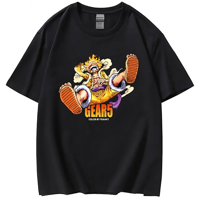  One Piece Abe D. Luffy T-shirt Grafisk Til Par Herre Dame Voksne Varmstempling