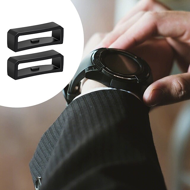 6pcs Watch Strap Holder Loop Silicone Watch Band Keeper Retainer