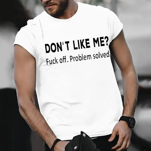 Men's Graphic Prints Funny Letter Print T Shirt Graphic Tee Cotton Short Sleeves Graphic Shirt Wine Black White Comfortable Tee Vacation Street Fashion Designer Clothing 12