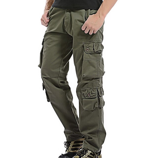  Men's Cargo Pants Hiking Pants Trousers Outdoor Ripstop Breathable Comfortable Wear Resistance Bottoms Black Army Green Cotton Fishing Camping / Hiking / Caving 29 30 31 32 33