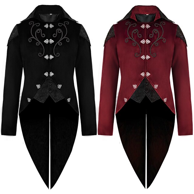 Punk & Gothic Medieval Steampunk 17th Century Coat Tuxedo Trench Coat ...