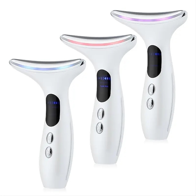  Neck Face Lifting Massager Beauty Machine 3 LED Photon Therapy Massage Device