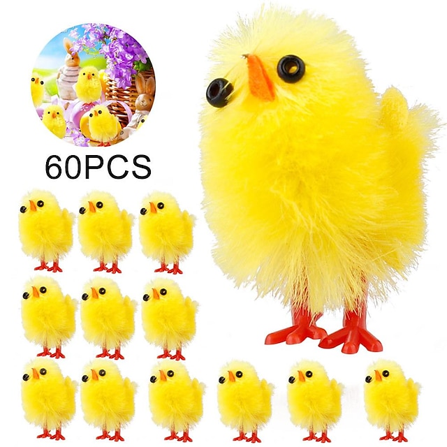  60Pcs Mini Easter Chicks Decoration