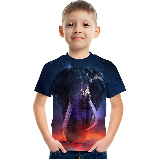  módní dopis vzor tištěné tričko s krátkým rukávem módní 3D tištěné barevné košile pro chlapce a dívky