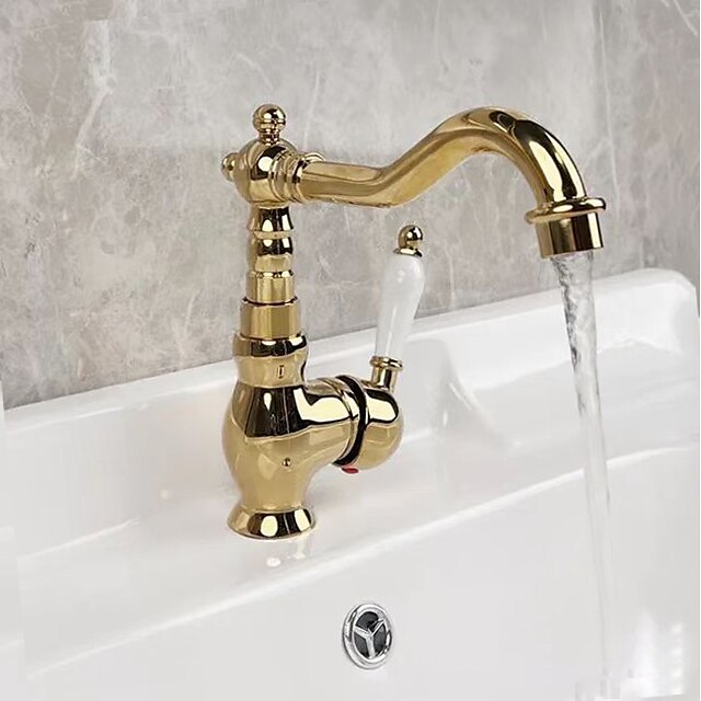 Mono Bathroom Sink Mixer Faucet Brass, Deck Mounted Single Lever Basin ...