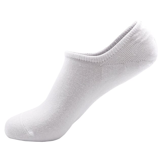  Herr 2 par Socka Ankelstrumpor Lågt skurna strumpor Strumpor som inte syns Svart Vit Färg Slät Utomhus Dagliga kläder Semester Tunn Vår & sommar Mode Sport