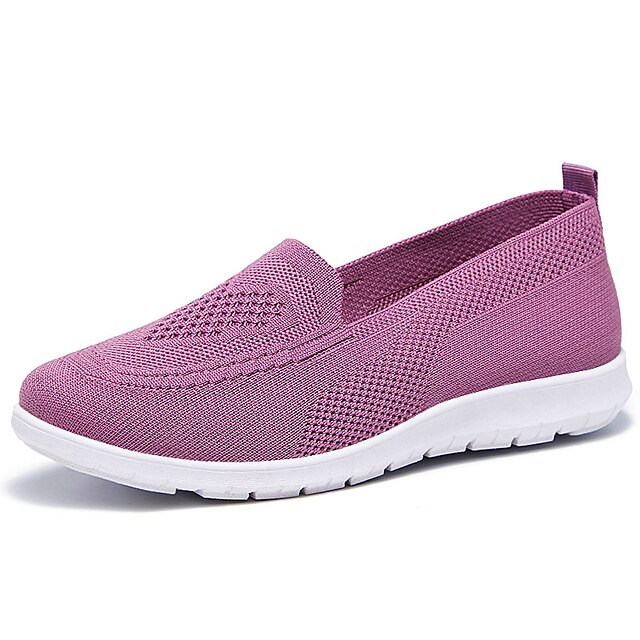 Women's Slip-Ons Pink Shoes Flyknit Shoes Comfort Shoes Outdoor Daily ...