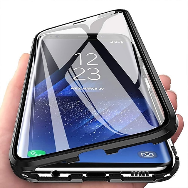  teléfono Funda Para Samsung galaxia A34 A54 A53 A23 adsorción magnética y protector de pantalla Transparente Magnética Transparente Vidrio Templado Metal
