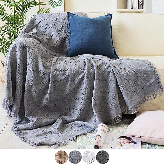  Sofa Cover Boho Sofa Blanket Throw Towel for Sectional Couch Armchair Loveseat 4 or 4 or 3 Seater L Shape Anti-Scratch Cat Washable