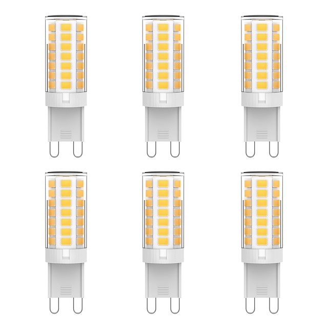  6 piezas 3 W Luces LED en Vela Bombillas LED de Mazorca 400 lm G9 T 45 Cuentas LED SMD 2835 110-130 V 200-240 V