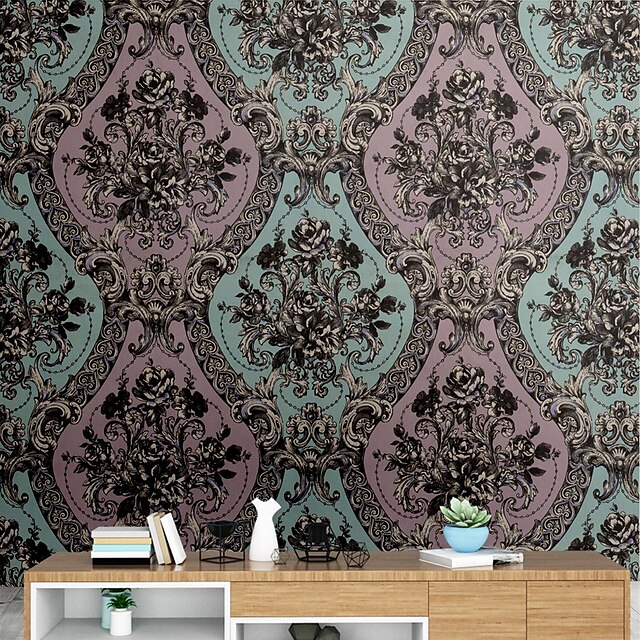  Self-adhesive Wallpaper Damascus Picture Suitable For Refitting Cabinet Living Room Bedroom