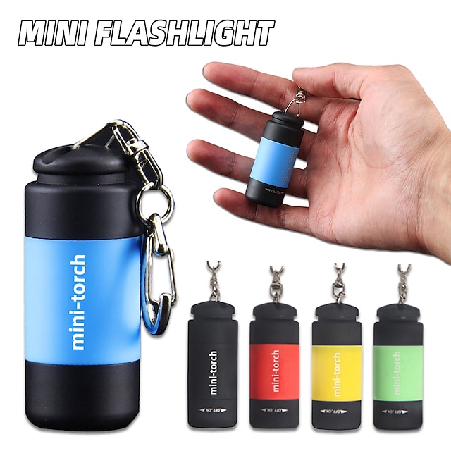  Mini USB Rechargeable Flashlight Keychain Torch Finger Light Camping Light Suitable for Doctor Reading Outdoor