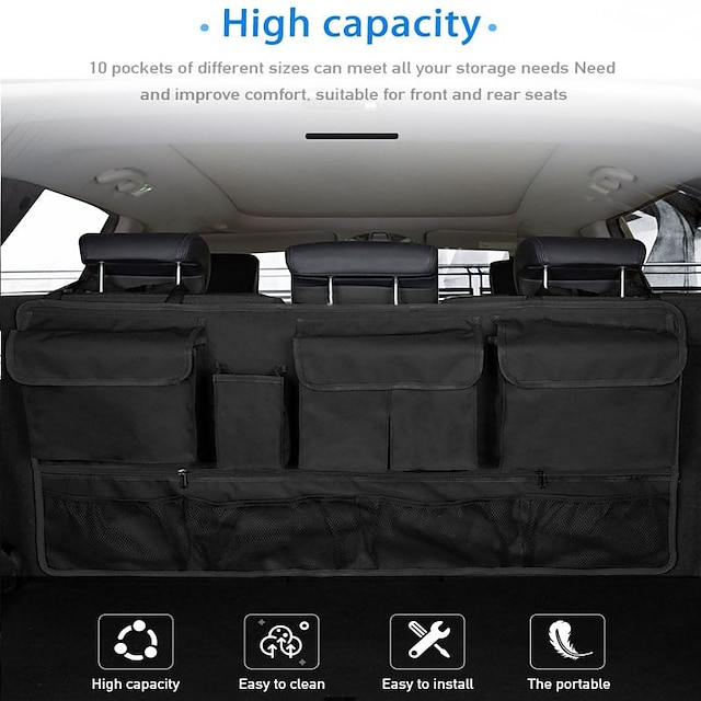 Car Trunk Rear Seat Organizer for SUV MPV Universal Organizer Vehicle ...